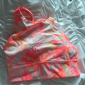 lululemon athletica Neon Pink and Yellow Sports Bra